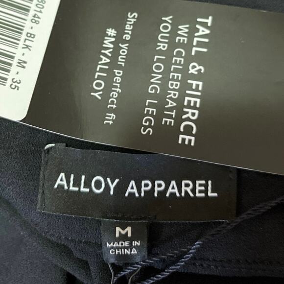 NEW Alloy Apparel Tall Shayna Black Zip Up Collar Pockets Overalls Jumpsuit Sz M - Picture 4 of 5